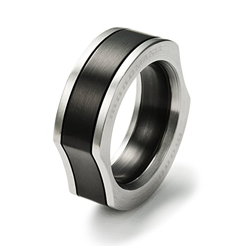 Preisvergleich Produktbild Monomania Herren-Ring Edelstahl schwarz Gr. 48 (15.3) 25621-48