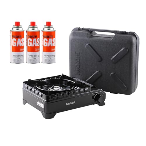 【セット商品】イワタニ Iwatani 岩谷 カセットコンロ カセットフー タフまる ブラック ケース付き CB-ODX-1-BK + カセットガス CB缶 3P セット