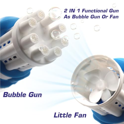 Image of Aditi Toys Gatling Bubble Gun for Kids, 8- Hole Bubble Gun Toy for Kids Above 3 Yrs, Bubble Machine for Indoor & Outdoor Play, 100% Safe & Skin Friendly (Bubble Solution Included), BIS Approved