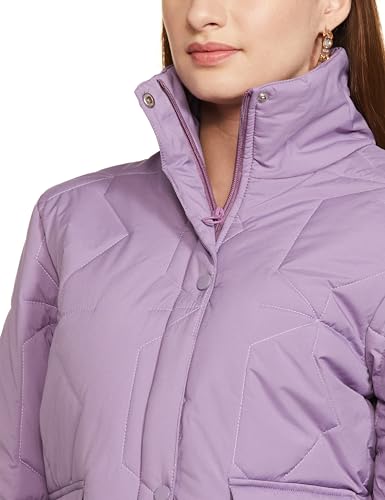 Image of Qube By Fort Collins Polyester, Standard Length Women's Quilted Bomber Jacket Stylish, Warm, And Cozy Winter Outerwear