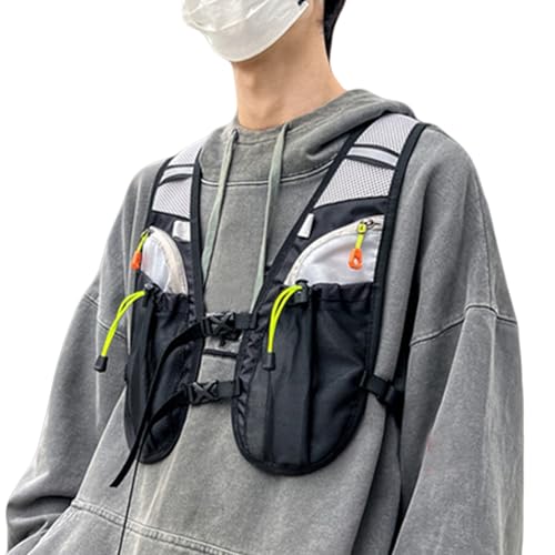 Mochila chaleco para correr en montaña y rutas al aire libre con ajuste pectoral