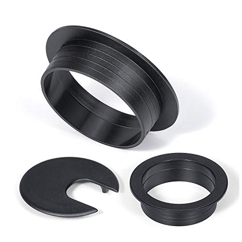 2" Black Desk Grommet, Plastic Wire Organizers, Computer Cable Hole Cover Plug Cap Insert(5 Pack) - Image 4