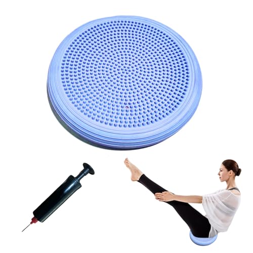 Coussin d'équilibre avec pompe,Diamètre de 34 cm,Coussin D'équilibre,Coussin Proprioception à Billes Orthopédique,pour Core Training,Fitness,Sport de Yoga
