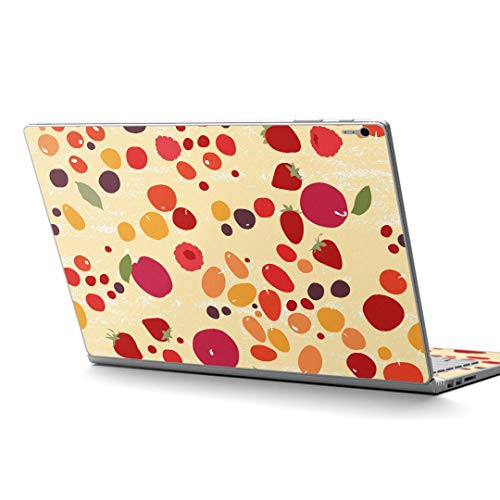 igsticker Surface Book2 Book3 15inch 専用 スキンシール サーフェス ブック 15インチ用 シール 004860 ラブリー 果物 フルーツ 模様