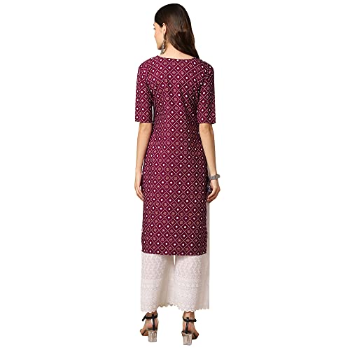 Image of Pinkmint Women's Crepe Digital Print Straight Kurta [Pack of 4]