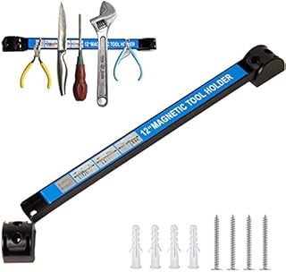 Maotrade Magnetic Tool Holder Rack, 12 Inch Heavy Duty Garage Wall Holder Strip for Tools, Magnetic Tool Strip with Screws Organizer Bars for Garage Workshop Screwdriver Wrench