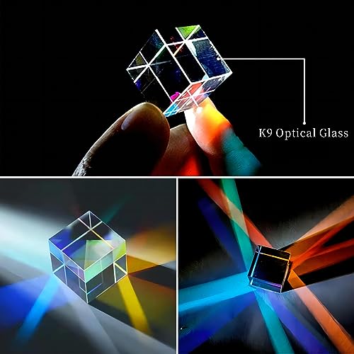 Cubo de Prisma de Vidro Óptico, Cubo Cmy Melhor Espectro de Vidro Óptico Prisma Física Foto Fotograf