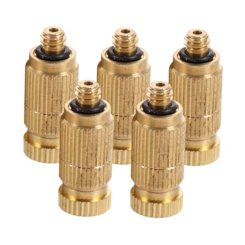 KONTONTY 5pcs Misting Nozzles High Pressure Atomizing Sprinkler Nozzle Set Easy to Install for Outdoor Watering