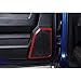 4PCS Car Interior Door Speaker Cover Trim for 2010-2017 Dodge Ram (red)