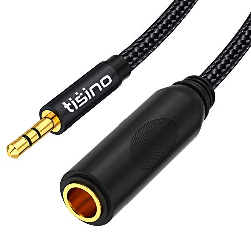 Tisino 1/4 to 3.5mm Adapter, 1/4" Female to 1/8" Male Stereo Audio Adapter for Headphone, Amplifiers, Guitar, Amp etc. - 10ft/3m