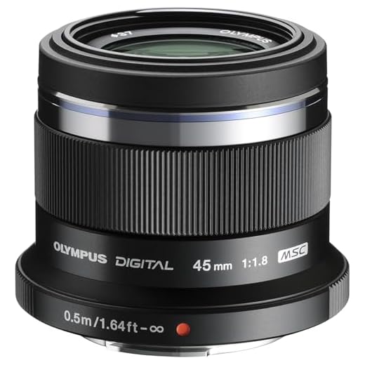 Objetivo Olympus M.Zuiko Digital 45 mm F1.8, longitud focal fija rápida, apto para todas las cámaras MFT (modelos Olympus OM-D & PEN, serie G de Panasonic), negro