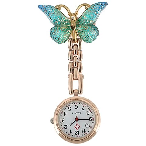 ibasenice Nurse Watch-Medical Fob Watch/Metal Quartz Watch/Portable Clip-on Watch Pocket Watch/Watch Band Brooch Clip/Nurse Doctor Climber Home Office Outdoor Use Cover