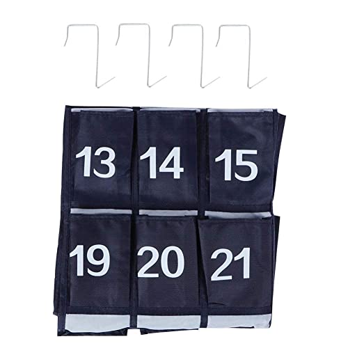 Aufbewahrungstasche, 30 Taschen Wandaufhängung Aufbewahrungstasche Platzsparend Handyhalter Hängender Organizer mit Zahlen Marineblau (79 x 60 cm)
