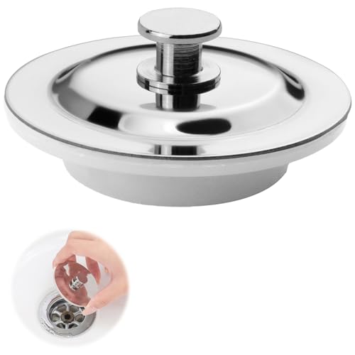 Tapón para Lavabo de Baño 42-45 mm Tampões de Drenagem Universales Desagüe de Lavabo de Acero Inoxidable con Fácil Agarre para Fregadero de Cocina Bañera Lavabo