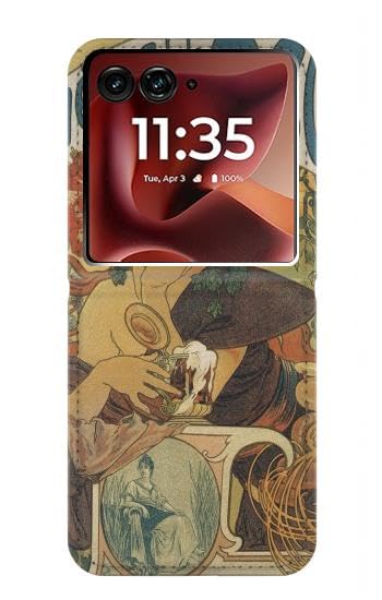 Étui flip Motorola Razr 70 Ultra housse cuir clapet Mucha antichoc