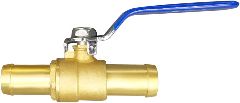 Joywayus 3/4" Hose Barb Inline Brass Shutoff Ball Valve Water Oil Air Gas Fuel Line Pipe Fittings