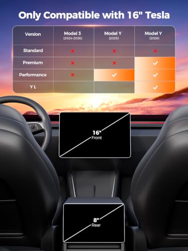Image of EGV for 16 inch+ 8 inch 2026 Tesla Model Y Juniper / Model Y L Screen Protector