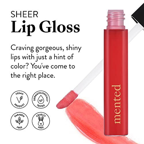 Mented Cosmetics | Red Hot And Bothered Sheer Lip Gloss | Red Tinted Lip Gloss | Vegan, Paraben-Free, Cruelty-Free Gloss Topper | Long Lasting And Moisturizing Lipgloss #TOP1