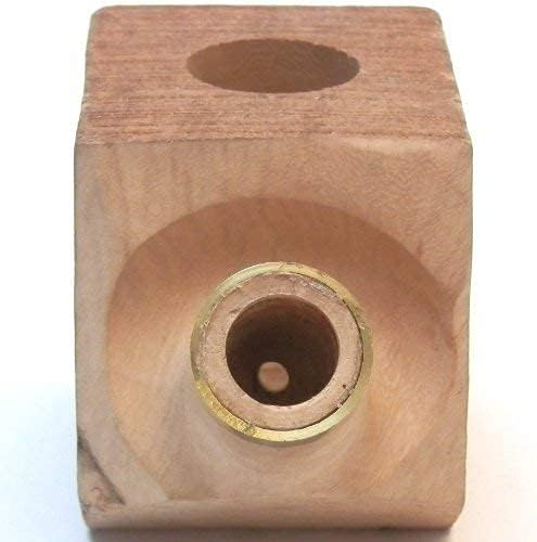 Mr Brog Briar Wood Block Pre Drilled Ready to Smoke Tobacco Pipe - Carve Your Own Outer Shape Design for The Perfect Pipe