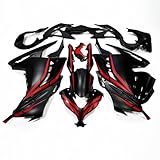 ZXMOTO Matte Black Red Motorcycle Bodywork Fairing Kit for Kawasaki NINJA 300 EX300 EX300A EX300B 2013 2014 2015 2016 2017