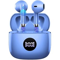Wireless Earbuds, Bluetooth 5.4 Ear Buds, LED Power Display, 6D Bass Stereo | 4 ENC Noise Cancelling Mic, HiFi Stereo, In-Ear Headphones, 40H Playback Mini Case, IP7 Waterproof Sports, for Android iOS