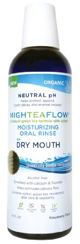 MighTeaFlow Organic Neutral pH Green Tea Oral Rinse with Xylitol