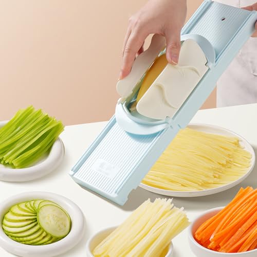 Mandolina para verduras de plástico y acero inoxidable miniatura 2