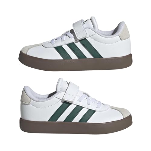 adidas Unisex Kinder Vl Court 3.0 Hook and Loop Kids Shoes, FTWR White/Collegiate Green/GUM5, 28 EU – Ansicht 6