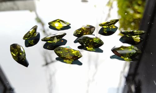 Diamant synthétique vert olive marquise AAA pour bijoux