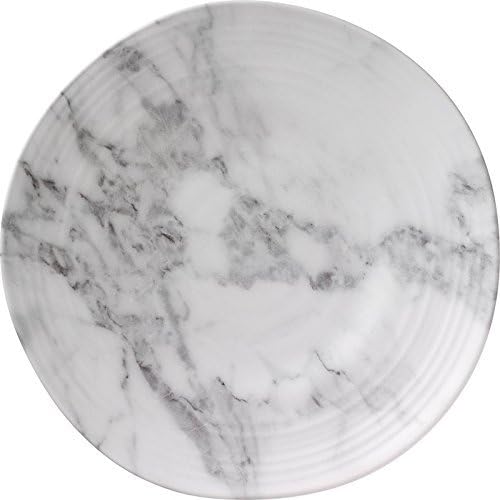 Merritt White Marble Melamine 11" Dinner Plates - set of 4