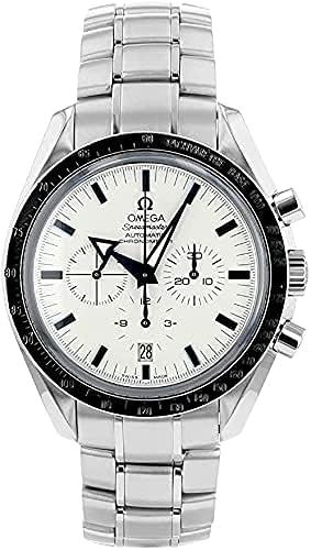 オメガ 腕時計 メンズ 精緻 スピードマスター ブロードアロー クロノグラフ 自動巻き 100m防水 スーパーsale セール期間限定 ホワイトダイアル Ssブレス