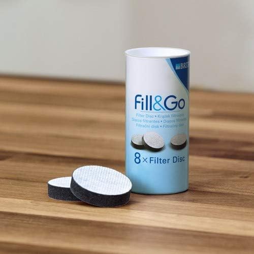 BRITA FillandGo Replacement Water Filter Discs - Pack of 8 (Does not fit into the fill&go Vital bottles)