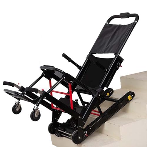 Carrello elettrico per salire le scale, cingolato pieghevole portatile per la mobilità dei pazienti anziani, soluzione di trasporto senza sforzo su e giù per le scale