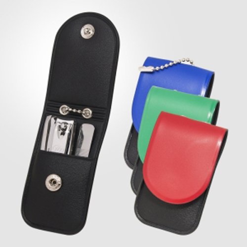 World No. 1, Three Seven 777 Travel Manicure Pedicure Grooming Kit Set (Total 3 PC, Model: TS-32SC),Mini Set(Red/Blue/Green), Stainless steel- Made in Korea, Since 1975 (Blue)