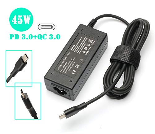 45W USB-C Ac Adapter Laptop Charger for HP Pavillion X2 HP Spectre x360