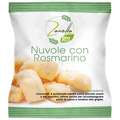 Organic savory snack with Rosemary 30 g, with gluten, with sunflower seed oil, 24 packets, organic snack, aperitif