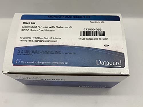 DataCard 532000-053 Cinta para Impresora 1500 páginas - Cinta de impresoras matriciales (SP35Plus, SP55, SP55Plus, SP75, SP75Plus, FP65, FP65i, 1500 páginas, Negro) Cover