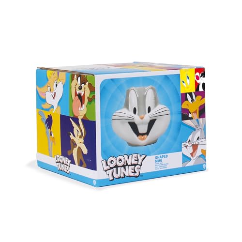 Caneca Looney Tunes Bugs Bunny - Caneca de pequeno-almoço 3D - Caneca de cerâmica 400 ml - Caneca de chá - Caneca de café - Licença oficial