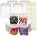 Plastic Storage Jars - 10-Pack Slime Jars with Screw-on Lids and 10 Labels, Refillable Round Container Organizer for Craft, Part, Cosmetic, Body Scrub, Accessory, Food, 8 OZ, 2.75 x 2.75 x 3.2 Inches