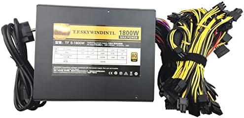 KLVN 1800W Mining Power Supply for Ethereum Coin 1800W Power Switch PC Mining Machine 1800W ITX ATX PSU Bitcoin Miner