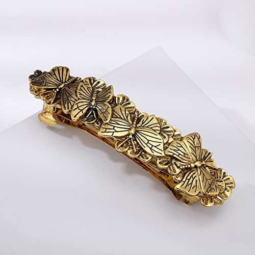 Jkjf 2 Pcs Celtic Knot Barrette Vintage Hair Barrettes Metal French Hair Clips Engraved Headwear For Women Girls - Gold Silver Style 2 #TOP5