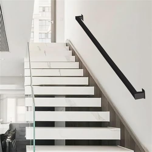 Garde-corps mural 3m en acier premium noir mat - 6