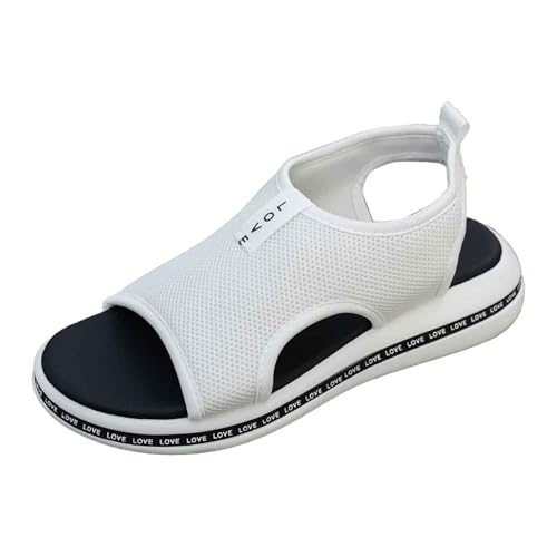 Sandales orthopédiques pour femme en tricot respirant à bout ouvert style boho pour la marche