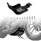 Goldfire Skid Plate for Harley Sportster Engine Bash Guard Cover Iron Front Skid Plate Bumper/Motorcycle Skid Bash Plate for HD Sportster XL883 XL1200 2004-2019 (Gloss Black)