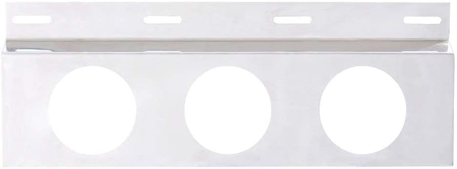 United Pacific 10640 Mud Flap Bracket, Top, Stainless, Three 4" Light Cut-Out