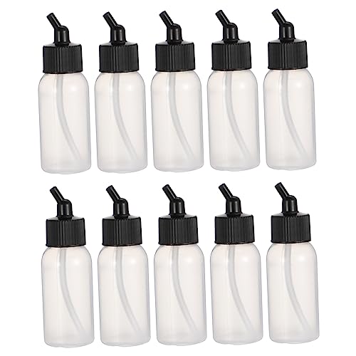 PATKAW 3 Juegos Botella De Pintura Recipiente Transparente Contenedor De Viaje Botellas De Salsa Pintura Con Aerógrafo Botella Exprimible Transparente Botellas De Spray Vacías 10 Uds * 3