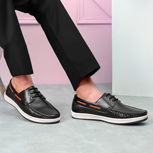 Image of Centrino Driving Loafers for Man | Shoes for Men Stylish | Casual Slip-On Moccasins | Cushioned Insole | Lightweight Comfortable Mens Loafer Shoes | Hand-Stitched Design | Slip On Shoes for Man Outings (9494)