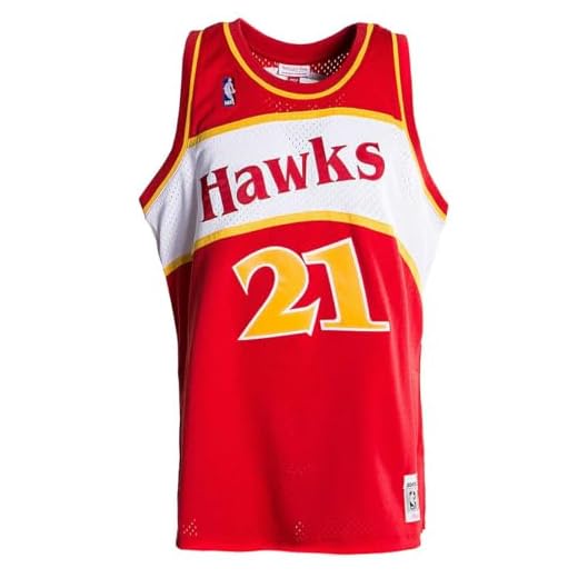 Mitchell & Ness Dominique Wilkins 1986-87 Road Atlanta Hawks Replica Swingman NBA Jersey HWC Basketball Trikot Red