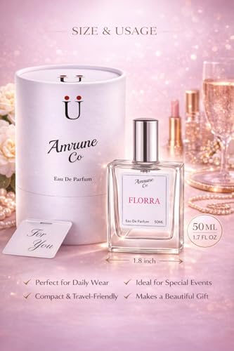 Image of Florra White Gardenia & Pear Blossom Eau De Parfum (EDP) for Women | Intense Upto 12-Hour Long Lasting Premium Luxury Fragrance flora | 50ML