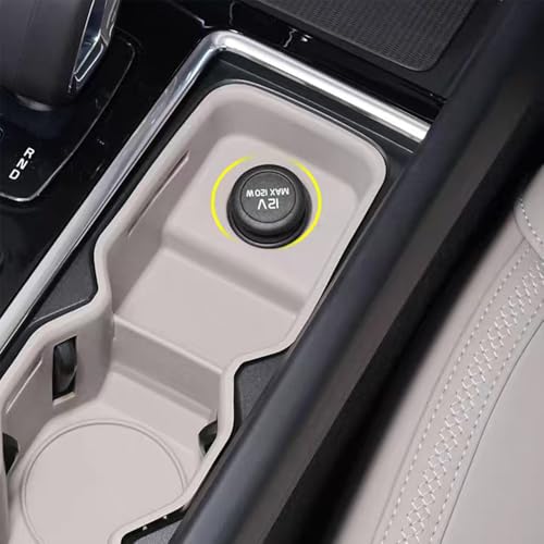 Image of Silicone Material Cup Holder Coaster for Volvo 2026 XC60 Center Console Gear Shift Protector, Automotive Accessories (2026 XC60 Cup Coaster-Cardamom)